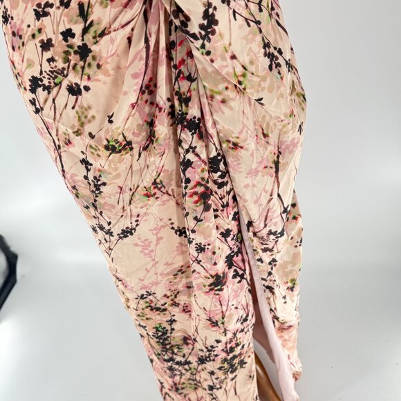 Katie May Los Angeles Floral Print Strapless Gown Pink Multicolor M 100% Polyest - Picture 8 of 12